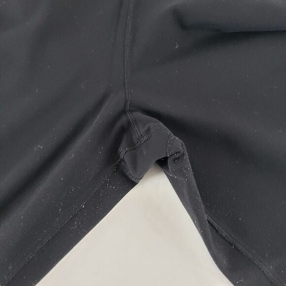 Nike Womens SIZE L Black Workout Run Tight Fit Crop Compression Pants Key Pocket - Picture 7 of 13